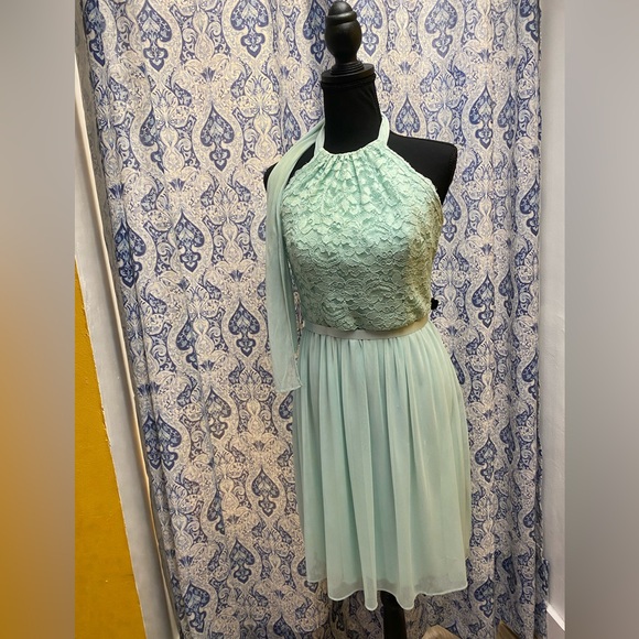 David's Bridal Knee Length Gown - Picture 1 of 4